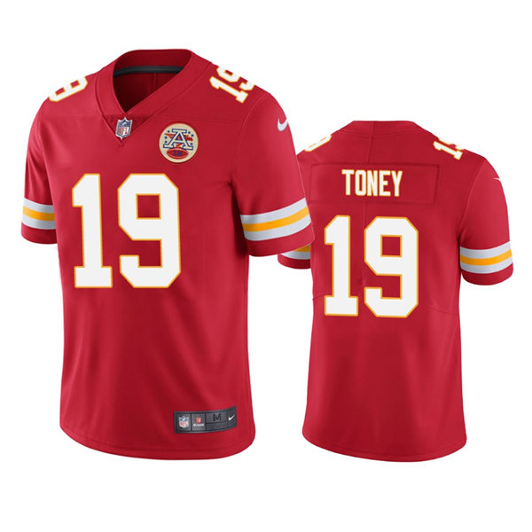  Men's Kansas City Chiefs #19 Kadarius Toney Nike Red Vapor Untouchable Limited Player Jersey 