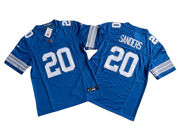  Mens Detroit Lions Retired Player #20 Barry Sanders Nike 2024 Blue Vapor F.U.S.E. Limited Jersey 