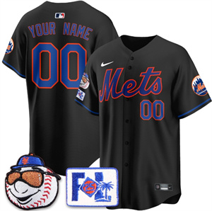 Custom GenderName New York Mets 2025 Spring Training BASEBALL  Jersey - All Stitched Black