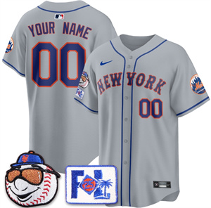 Custom GenderName New York Mets 2025 Spring Training BASEBALL  Jersey - All Stitched Gray