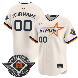 Custom NameNumber Houston Astros 2025 City Connect Vapor Premier Limited Jersey - All Stitched Cream