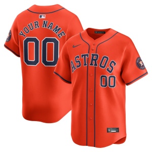 Custom NameNumber Houston Astros 2025 City Connect Vapor Premier Limited Jersey - All Stitched Orange