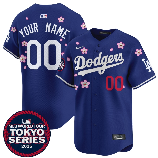 Dodgers Tokyo Series 2025 Vapor Premier Limited Custom Jersey - Stitched Royal