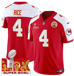 Kansas City Chiefs Super Bowl LIX Patch Vapor Limited   Jersey - All Stitched  Red Alternate